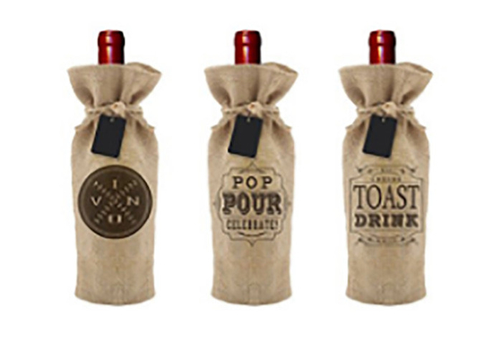 Chine Sacs de cadeau de vin personnalisés par sacs de bouteille de vin d&#039;impression d&#039;écran avec le cordon usine