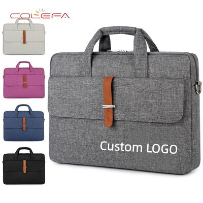 Women's 15.6-inch Splash-Resistant Laptop Sleeve with Large Capacity Oxford Crossbody Business Tote Bags with Custom LOGO