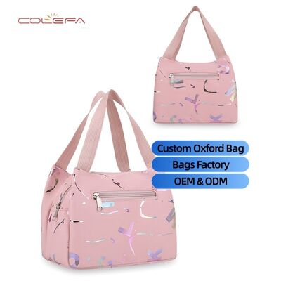 Women's Small Handbag Oxford Waterproof Lunch Bag Phone Case Mom's Grocery Bag Lightweight Trendy Special Printing with LOGO