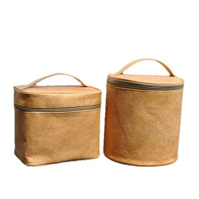 Waterproof DuPont Paper Cosmetic Organizer Commuter-Friendly Handheld Zipper Bag Washable Tyvek Paper 3D Makeup Pouch