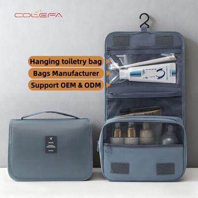 New Korean-Style Travel Makeup Bag Large Capacity Hook-On Oxford Toiletry Pouch Foldable Storage Bag Convenient Handheld Carry Bags