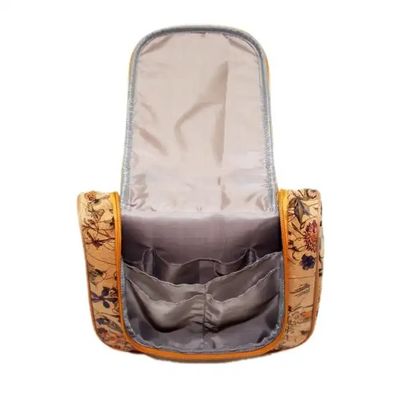 Travel Soft Vegan Leather Makeup Cosmetic Bag Flower Pattern Customized Wholesale