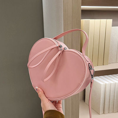 Red Pink Black Heart Shaped Cosmetic Bag Personalized Travel Make Up Brush Beauty Pouch