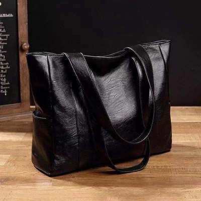 Large Tote Bag for Women 2026 New Korean Style Big Capacity Versatile Tote Handbag Soft PU Leather Shoulder Bag with LOGO