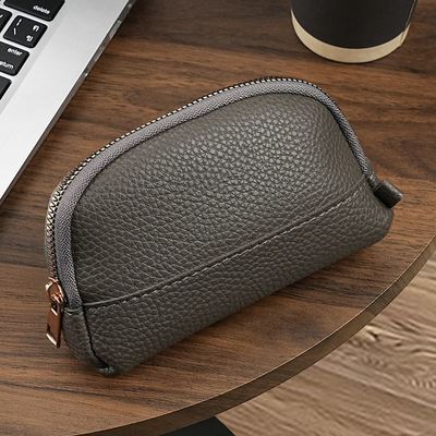 2026 Must-Have Vintage Textured Zipper Coin Purse Compact and Exquisite Key Organizer Mini Clutch Card Holder & Coin Pouch