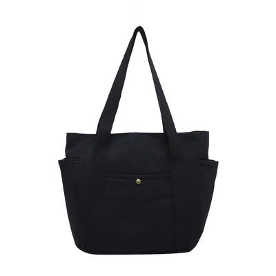 Large Capacity Tote Canvas Bag Work & Outings Stylish Commuting Versatile Literary Student Style Book-Carrying Shoulder Bag