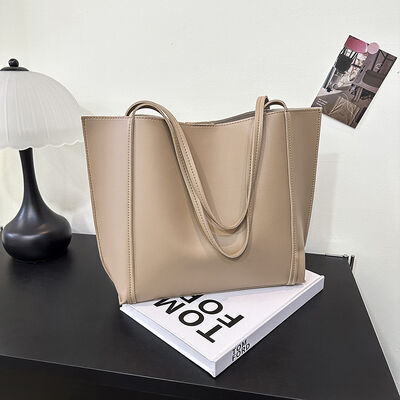 Custom Trending Overseas-Style Tote Bags for Women New Shoulder PU Leather Bags Fashionable Oversized Sophisticated Tote Bags