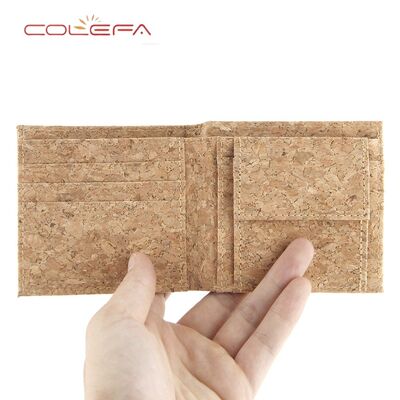 Retro Women's Long-Style Zippered Wallet Phone Case with Printing Bestseller Eco-Friendly Cork Bark Wallet Travel Souvenir