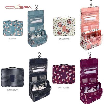 Colefa Korean-Style Oxford Multi-Functional Travel Toiletry Hanging Hook Bag Convenient Unisex Storage Waterproof Travel Cosmetic Bag