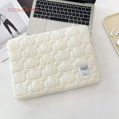 Customized Korean Cute Cloud Embroidery Pad Tablet Case 11/13/15-inch Laptop Storage Bags Polyester Made Lightweight with LOGO