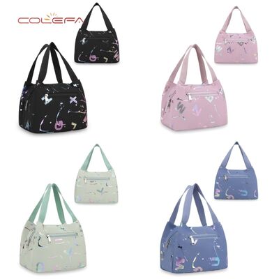 Women's Small Handbag Oxford Waterproof Lunch Bag Phone Case Mom's Grocery Bag Lightweight Trendy Special Printing with LOGO