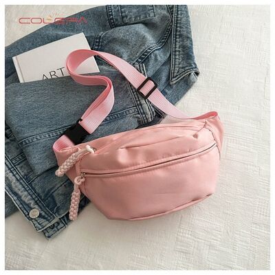 Nylon Casual Minimalist Chest Bag Orange Trendy 2026 New Style Sports Waist Bag Unisex Commuting Outing Versatile Shoulder Bag
