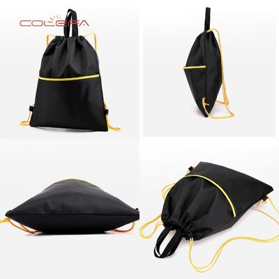 Oxford Portable Drawstring Backpack Waterproof Drawstring Pouch Unisex Sports Fitness Bag Large Capacity Travel Backpack Logo