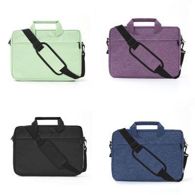 Custom Laptop Shoulder Bag with Large Capacity Inner Pouch Polyester Fashion Crossbody Portable Computer Bags Portable with LOGO