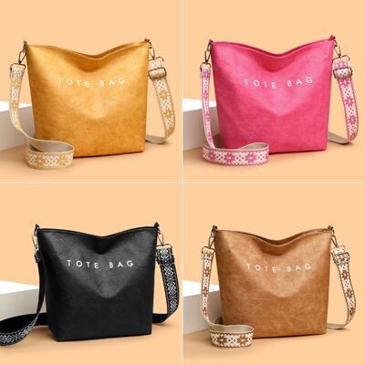DuPont Paper Fashion Crossbody Bag for Women New Minimalist Design Commuting Alphabet Shoulder Bag Large Capacity Tyvek Tote Bag