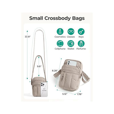 New Customized Nylon Women's Small Crossbody Bag Stylish Casual Phone Storage Bags Travel Wallet Portable Purse with LOGO