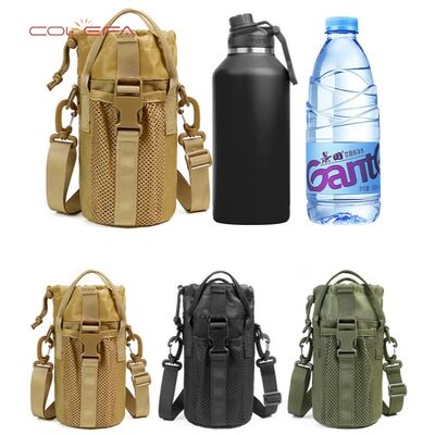 Nylon Multi-Function Portable Water Bottle Bag Outdoor Sports Large Capacity Crossbody Bottle Bag Wholesale with Custom LOGO