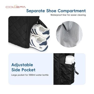 New Polyester Multi-Functional Tennis Tote Bag with Shoe Compartment Extra-Large Quilted Pickleball Bag Universal Sports Bag
