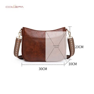 PU Leather Women's Work Commuting Shoulder Bag Casual Ladies' Crossbody Bag Large Capacity Vintage Sling Bags with Custom LOGO
