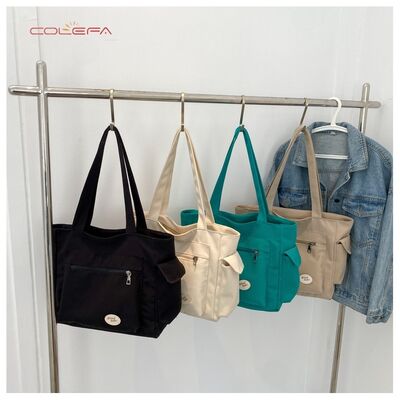 Oxford Fabric Tote Bag for Women Large Capacity Shoulder Bag Versatile Tote Students Handbag Carryall Crossbody Bag with LOGO