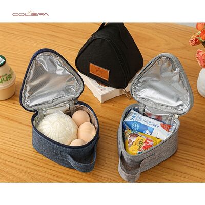 Small Breakfast Insulated Bag Portable Lunch Box Bag Handheld Children's Commuting Freshness-Preserving Triangle Rice Ball Pouch