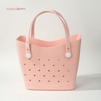 Factory Direct New Arrival EVA Tote Bag European & American Style Outdoor Beach Bag DIY Creative Punch Hole Tote Large Capacity