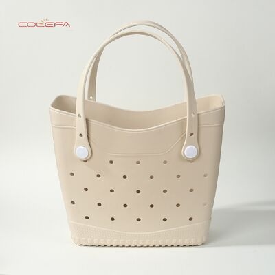 Factory Direct New Arrival EVA Tote Bag European & American Style Outdoor Beach Bag DIY Creative Punch Hole Tote Large Capacity