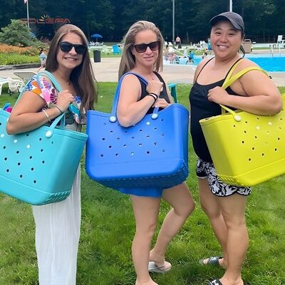 Colefa EVA Beach Storage Tote Bag Large Capacity Waterproof Durable Mesh Beach Bag Travel Handheld Beach Tote in-Stock Wholesale