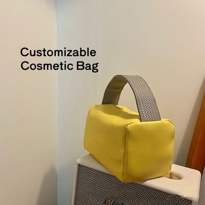 Handheld New Pastel-Colored PU Leather Large Capacity Makeup Bag Organizer Storage Pouch Cosmetics Women's Toiletry Bag