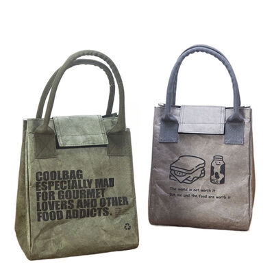 Japanese-Style Handheld DuPont Paper Lunch Bag Waterproof Oil-Resistant Insulated Tyvek Lunch Bag Portable for Office Workers