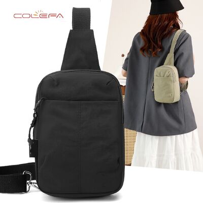 Casual Unisex Nylon Chest Bag New Korean Style Crossbody Bag Waterproof and Versatile for Men and Women Casual Shoulder Bag