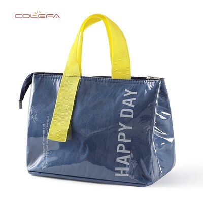Sac de déjeuner de couleur dopamine de grande capacité pour les employés de bureau Oxford + PVC Sac isolé épaissit sac de pique-nique extérieur imperméable