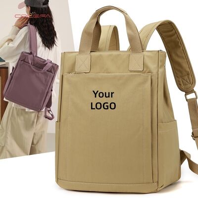 Sac à dos imperméable en tissu de nylon pour femmes Sac à dos portable de 16 pouces de grande capacité avec logo personnalisable Sac de voyage et de scolarité